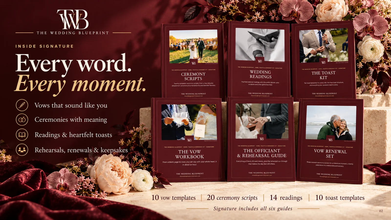 Vows, Toasts & Ceremony Kit: Every word, every moment: everything inside the kit