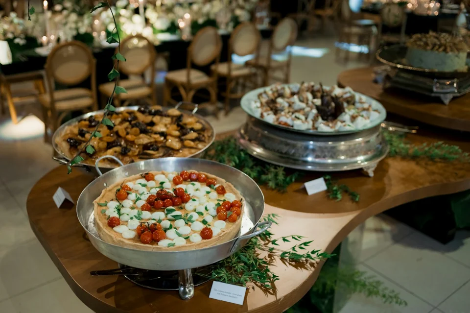 An event table with pastries and individual tarts